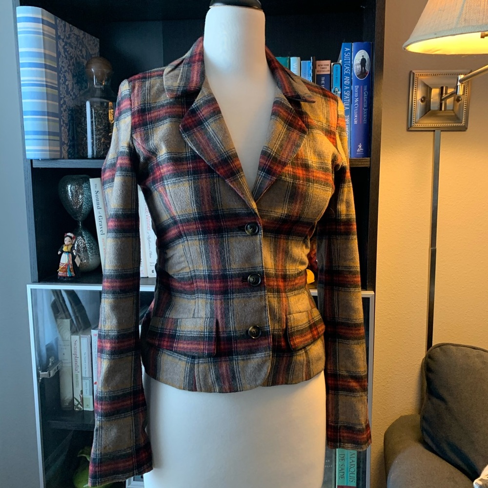 L.A.M.B. Multicolor Plaid Blazer